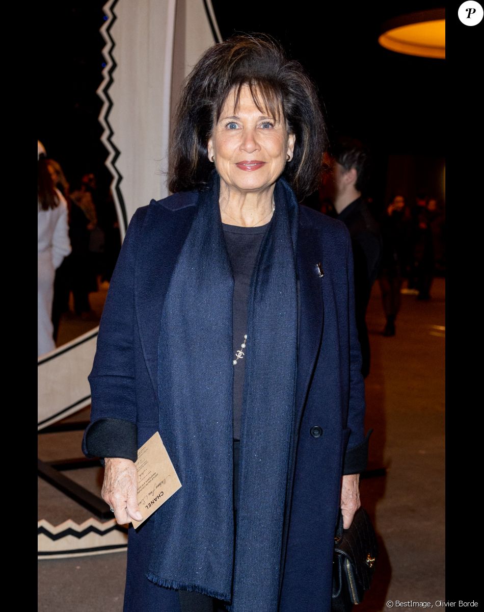 Anne Sinclair au défilé Chanel Haute Couture printemps / été 2023 lors de la fashion week à Paris le 24 janvier 2023. © Olivier Borde / Bestimage