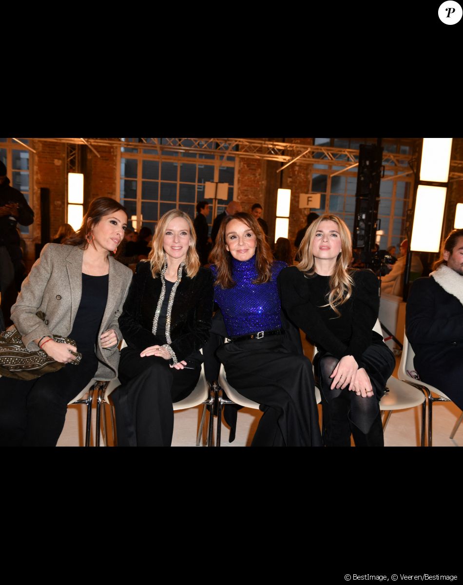 Léa Salamé, Léa Drucker, Philippine Leroy-Beaulieu, Cécile Cassel - Front Row au défilé de mode Haute-Couture Alexandre Vauthier au 50 boulevard Lefebvre lors de la Fashion Week Printemps-été 2023 de Paris, France, le 24 janvier 2023. © Veeren/Bestimage