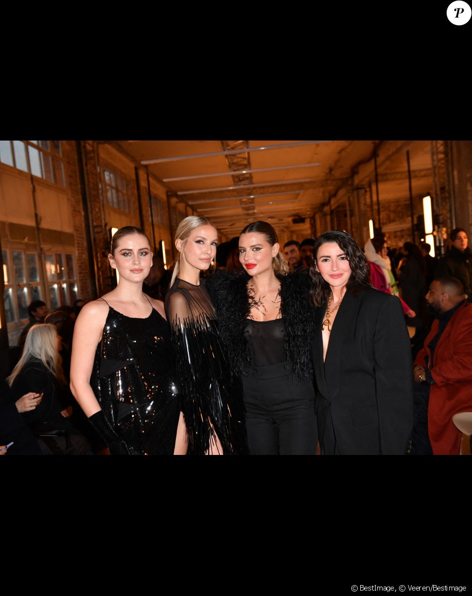 Valentina Ferragni, Leonie Hanne, et guest - Front Row au défilé de mode Haute-Couture Alexandre Vauthier au 50 boulevard Lefebvre lors de la Fashion Week Printemps-été 2023 de Paris, France, le 24 janvier 2023. © Veeren/Bestimage