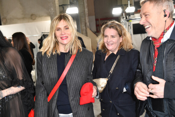 Marie-Amélie Seigner et Emmanuelle Seigner - Backstage du défilé de mode Haute-Couture Alexandre Vauthier au 50 boulevard Lefebvre lors de la Fashion Week Printemps-été 2023 de Paris, France, le 24 janvier 2023. © Veeren/Bestimage 