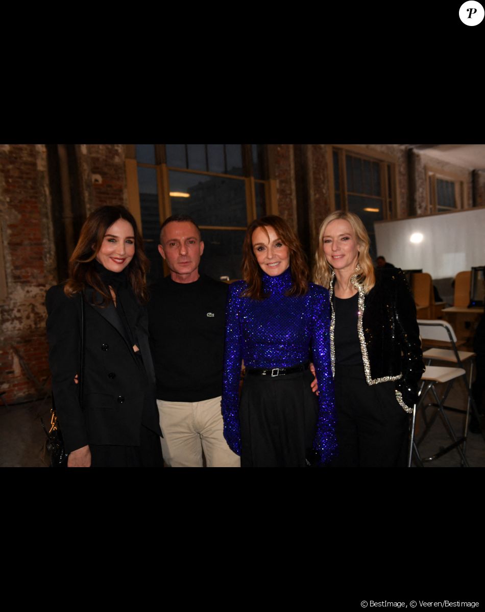 Elsa Zylberstein, Alexandre Vauthier, Philippine Leroy-Beaulieu, Léa Drucker - Backstage du défilé de mode Haute-Couture Alexandre Vauthier au 50 boulevard Lefebvre lors de la Fashion Week Printemps-été 2023 de Paris, France, le 24 janvier 2023. © Veeren/Bestimage