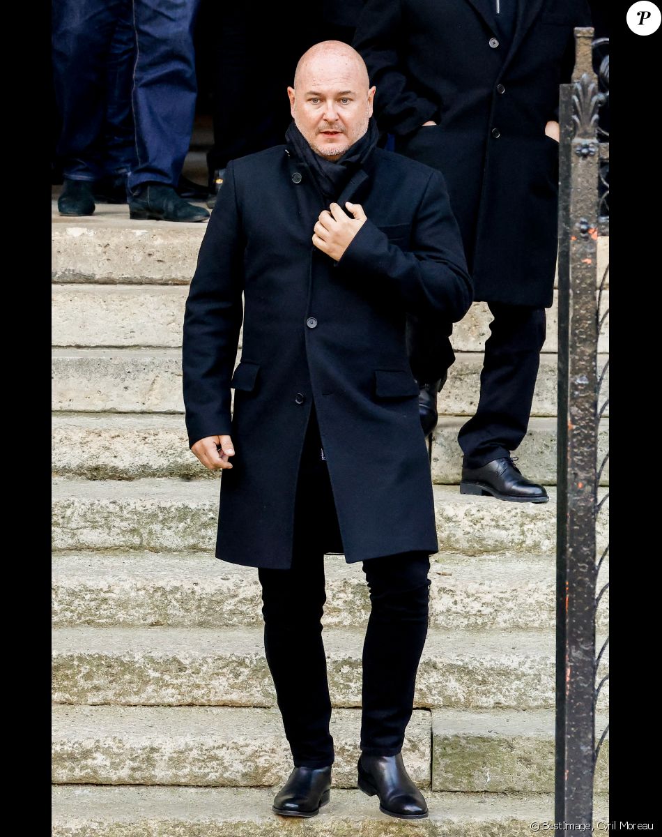 Sébastien Cauet - Sorties des obsèques de Jean-Pierre Pernaut en la Basilique Sainte-Clotilde à Paris, France. © Cyril Moreau/Bestimage