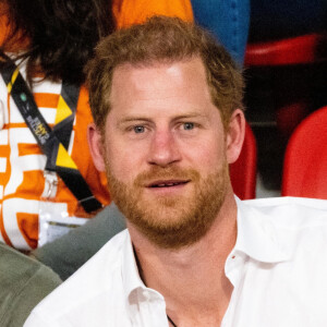 Le prince Harry, duc de Sussex, assiste à la dynamophilie lors de la 5ème édition des Jeux Invictus 2020 au Zuiderpark à La Haye, Pays-Bas, le 21 avril 2022. 