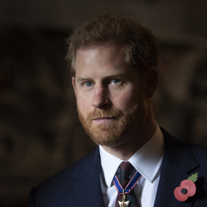 Le prince Harry, duc de Sussex - La famille royale d'Angleterre en l'abbaye de Westminster à Londres pour le service commémoratif de l'Anzac Day. Londres, le 25 avril 2019.