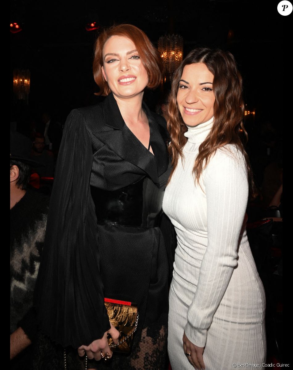 Elodie Fregé et Denitsa Ikonomova - People au défilé de mode Haute-Couture "On Aura Tout Vu" lors de la Fashion Week Printemps-été 202 au Paradis Latin à Paris le 24 janvier 2023. © Coadic Guirec/Bestimage