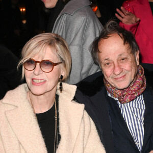 Chantal Ladesou et son mari Michel Ansault - People au défilé de mode Haute-Couture "On Aura Tout Vu" lors de la Fashion Week Printemps-été 202 au Paradis Latin à Paris le 24 janvier 2023. © Coadic Guirec/Bestimage