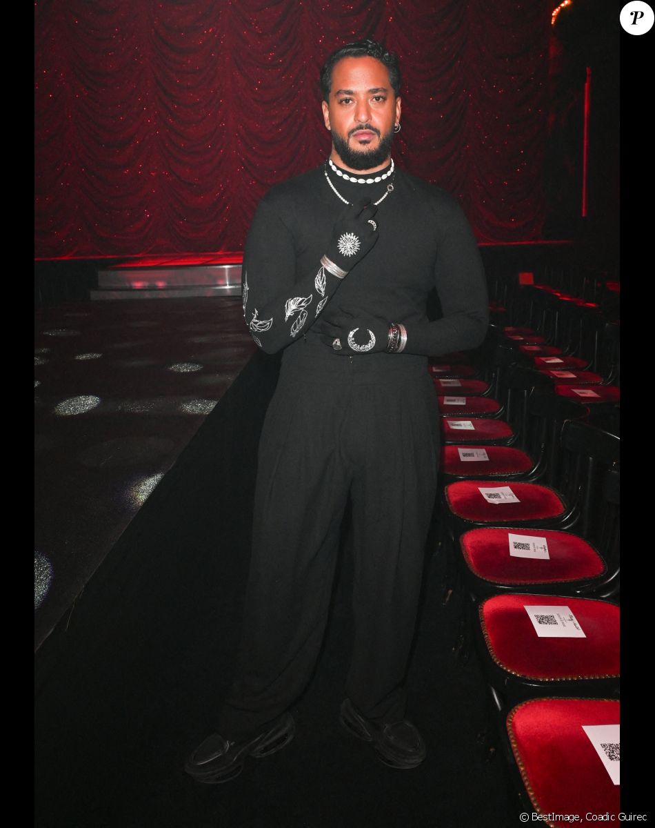 Slimane - People au défilé de mode Haute-Couture "On Aura Tout Vu" lors de la Fashion Week Printemps-été 202 au Paradis Latin à Paris le 24 janvier 2023. © Coadic Guirec/Bestimage