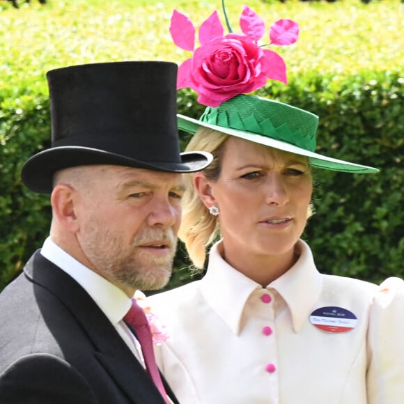 Zara Phillips (Zara Tindall) et son mari Mike Tindall lors du troisième jour "Ladies Day" de la Royal Ascot à l'hippodrome d'Ascot dans le Berkshire, Royaume Uni