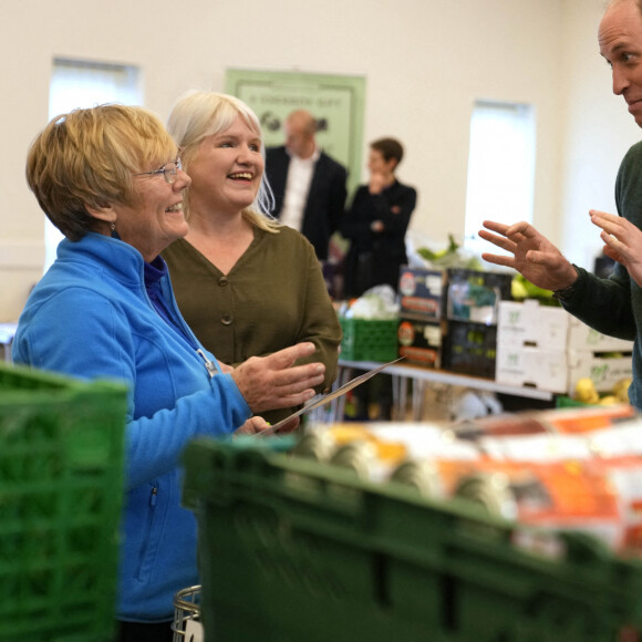 Le prince William, prince de Galles, et Catherine (Kate) Middleton, princesse de Galles, à son arrivée au Windsor Foodshare à Windsor. Le 26 janvier 2023 