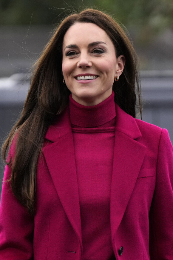 Le prince William, prince de Galles, et Catherine (Kate) Middleton, princesse de Galles, à son arrivée au Windsor Foodshare à Windsor. Le 26 janvier 2023 