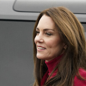 Le prince William de Galles et Kate Catherine Middleton, princesse de Galles, à leur arrivée au Windsor Foodshare à Windsor. Le 26 janvier 2023 