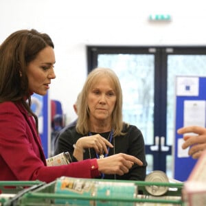 Le prince William, prince de Galles, et Catherine (Kate) Middleton, princesse de Galles, à son arrivée au Windsor Foodshare à Windsor. Le 26 janvier 2023 