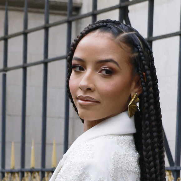 Flora Coquerel arrivée au défilé de mode Haute-Couture "Juana Martin" à la Cathédrale Américaine lors de la fashion week de Paris. Le 26 janvier 2023 © Christophe Aubert via Bestimage 