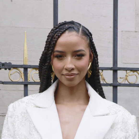 Flora Coquerel arrivée au défilé de mode Haute-Couture "Juana Martin" à la Cathédrale Américaine lors de la fashion week de Paris. Le 26 janvier 2023 © Christophe Aubert via Bestimage 