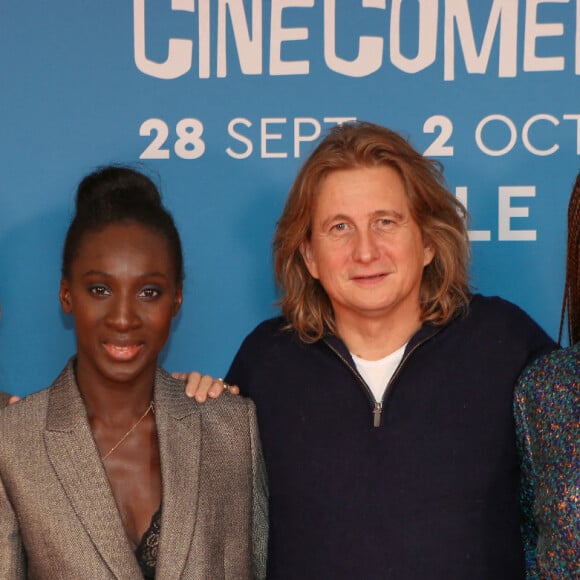 Léa Drucker, Eye Haïdara, le réalisateur Julien Rambaldi et Bwanga Pilipili - Photocall du film "Les Femmes du square" lors du festival CinéComédie à Lille le 27 septembre 2022. © Stéphane Vansteenkiste / Bestimage