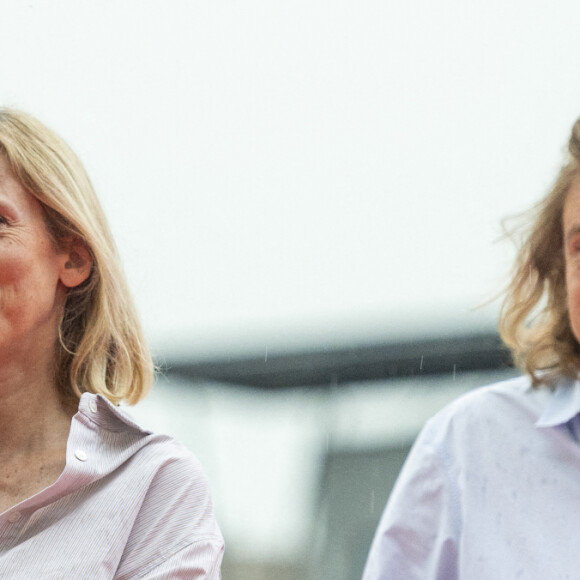 Léa Drucker et son compagnon Julien Rambaldi - Arrivées à la cérémonie de clôture du festival Plurielles à Compiègne, France, le 19 juin 2021. © Pierre Perusseau/Bestimage 