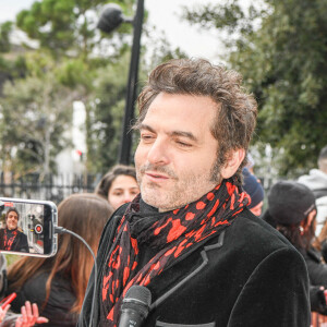 Le chanteur M (Matthieu Chedid) à l'avant-première du film "Asterix et Obelix: L'Empire du Milieu" au cinéma Pathé La Joliette à Marseille, France, le 28 janvier 2023. © Jean-René Santini/Bestimage 