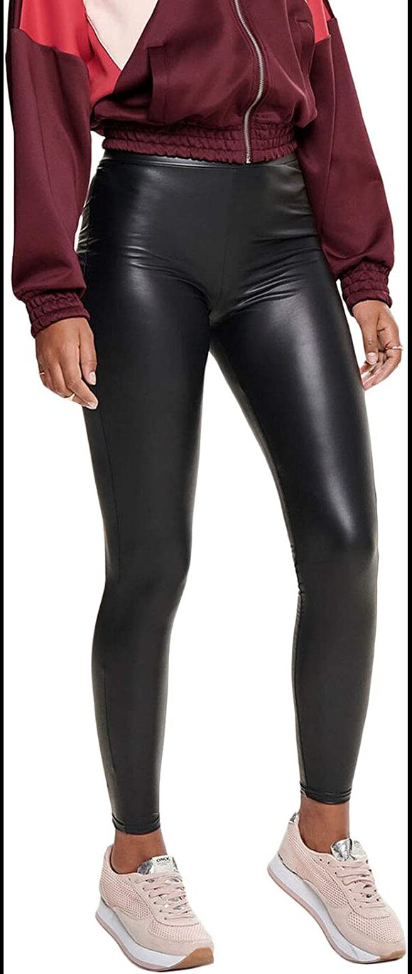 Adoptez la tendance biker avec ce legging en simili cuir Only