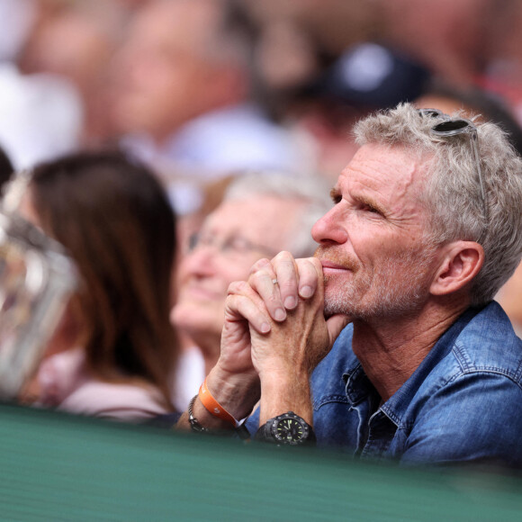 Denis Brogniart en tribune (jour 14) lors des Internationaux de France de Tennis de Roland Garros 2022 à Paris. © Dominique Jacovides/Bestimage