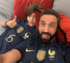 Cyril Hanouna et son fils Lino devant le match de l'Equipe de France - Instagram