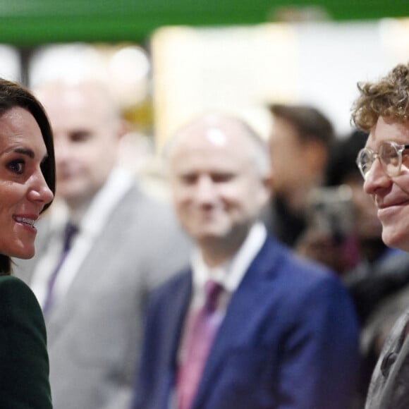 Catherine (Kate) Middleton, princesse de Galles, arrive au complexe de marché Kirkgate sur Vicar Lane à Leeds, West Yorkshire, Royaume Uni, le 31 janvier 2023, où elle rencontre des vendeurs et des membres du public pour le lancement de la campagne Shaping Us qui sensibilise à l'importance unique de la petite enfance. 