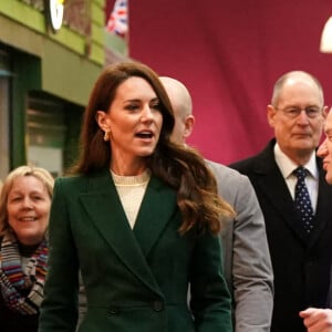 Catherine (Kate) Middleton, princesse de Galles, au complexe de marché Kirkgate sur Vicar Lane à Leeds, West Yorkshire, Royaume Uni, le 31 janvier 2023, où elle rencontre des vendeurs et des membres du public pour le lancement de la campagne Shaping Us qui sensibilise à l'importance unique de la petite enfance. 