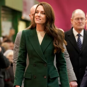 Catherine (Kate) Middleton, princesse de Galles, au complexe de marché Kirkgate sur Vicar Lane à Leeds, West Yorkshire, Royaume Uni, le 31 janvier 2023, où elle rencontre des vendeurs et des membres du public pour le lancement de la campagne Shaping Us qui sensibilise à l'importance unique de la petite enfance. 