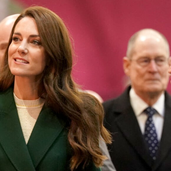 Catherine (Kate) Middleton, princesse de Galles, au complexe de marché Kirkgate sur Vicar Lane à Leeds, West Yorkshire, Royaume Uni, le 31 janvier 2023, où elle rencontre des vendeurs et des membres du public pour le lancement de la campagne Shaping Us qui sensibilise à l'importance unique de la petite enfance. 