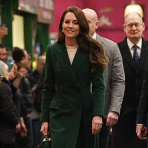 Catherine (Kate) Middleton, princesse de Galles, au complexe de marché Kirkgate sur Vicar Lane à Leeds, West Yorkshire, Royaume Uni, le 31 janvier 2023, où elle rencontre des vendeurs et des membres du public pour le lancement de la campagne Shaping Us qui sensibilise à l'importance unique de la petite enfance. 