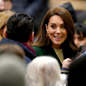 Catherine (Kate) Middleton, princesse de Galles, au complexe de marché Kirkgate sur Vicar Lane à Leeds, West Yorkshire, Royaume Uni, le 31 janvier 2023, où elle rencontre des vendeurs et des membres du public pour le lancement de la campagne Shaping Us qui sensibilise à l'importance unique de la petite enfance. 