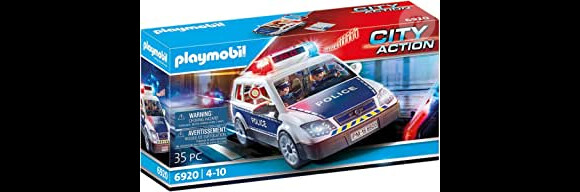 Votre enfant part en intervention avec ce coffret Playmobil City Action voiture de policiers avec gyrophare et sirène