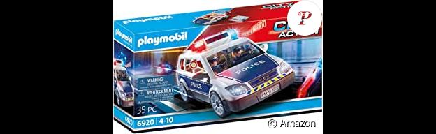 Votre enfant part en intervention avec ce coffret Playmobil City Action voiture de policiers avec gyrophare et sirène