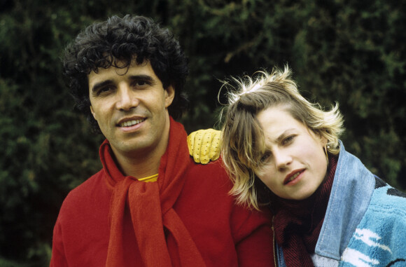 Rendez-vous avec Julien Clerc et sa femme Virginie Coupérie-Eiffel. Mars 1985 © Michel Croizard via Bestimage
