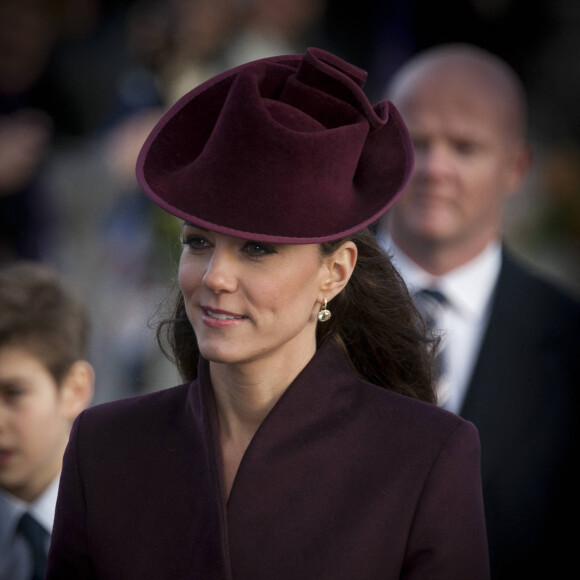 Kate Middleton, duchesse de Cambridge - La famille royale se rend à la messe de Noël à Sandringham le 25 décembre 2011