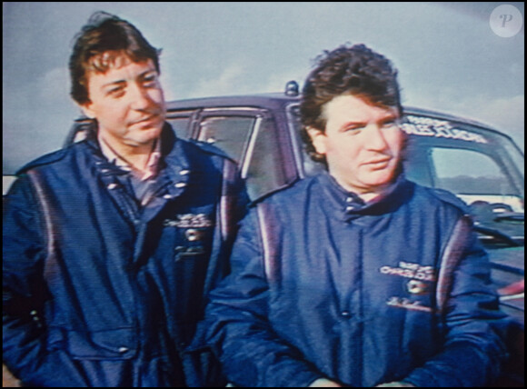 Jean-Luc Roy et Daniel Balavoine lors de la 8e édition du Paris-Dakar en 1986