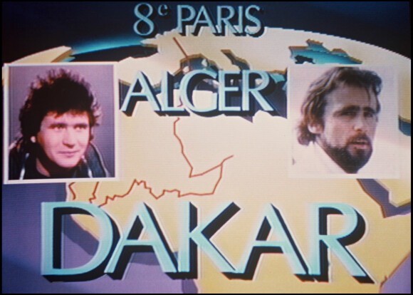 Image d'archive de Daniel Balavoine au Paris-Dakar en 1986