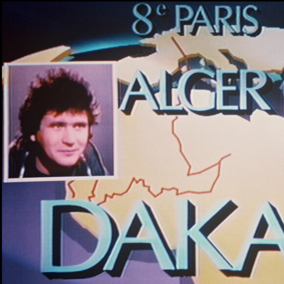 Image d'archive de Daniel Balavoine au Paris-Dakar en 1986