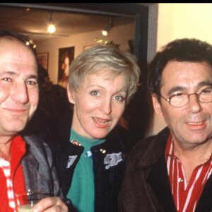 Roger Coggio, Nicole Croisille et Claude Nougaro à l'open de tennis de Paris Bercy,en 1990