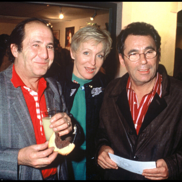 Roger Coggio, Nicole Croisille et Claude Nougaro à l'open de tennis de Paris Bercy,en 1990