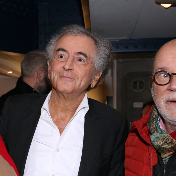 Bernard-Henri Lévy et Marc Lambron - Projection du documentaire "Slava Ukraini" (Gloire à l'Ukraine) de Bernard-Henri Lévy au Cinéma Balzac à Paris, le 6 février 2023. © Bertrand Rindoff / Bestimage