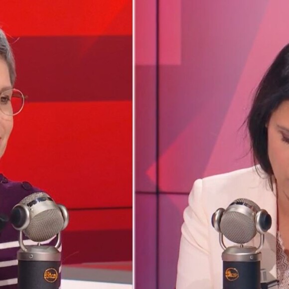 Echange tendu entre Apolline de Malherbe et Sandrine Rousseau dans "Face à face", sur BFMTV, le 7 février 2023