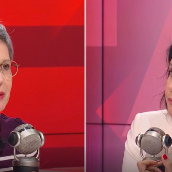 Echange tendu entre Apolline de Malherbe et Sandrine Rousseau dans "Face à face", sur BFMTV, le 7 février 2023