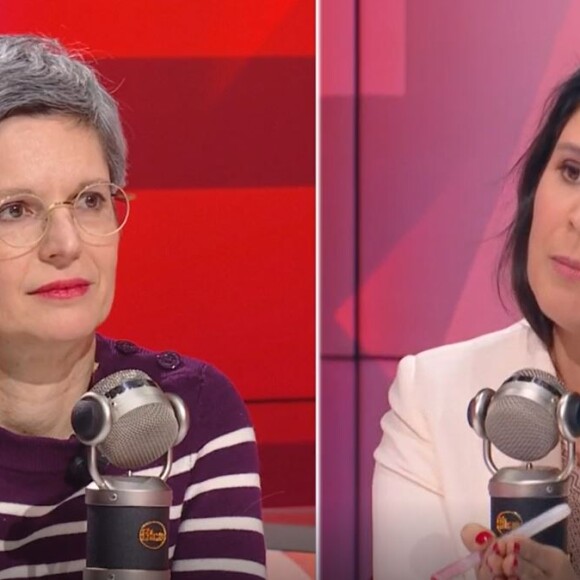 Echange tendu entre Apolline de Malherbe et Sandrine Rousseau dans "Face à face", sur BFMTV, le 7 février 2023