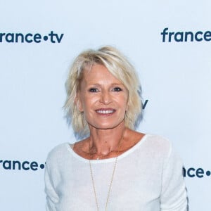 Sophie Davant lors du photocall dans le cadre de la conférence de presse de France Télévisions au Pavillon Gabriel à Paris, France, le 24 août 2021. © Pierre Perusseau/Bestimage