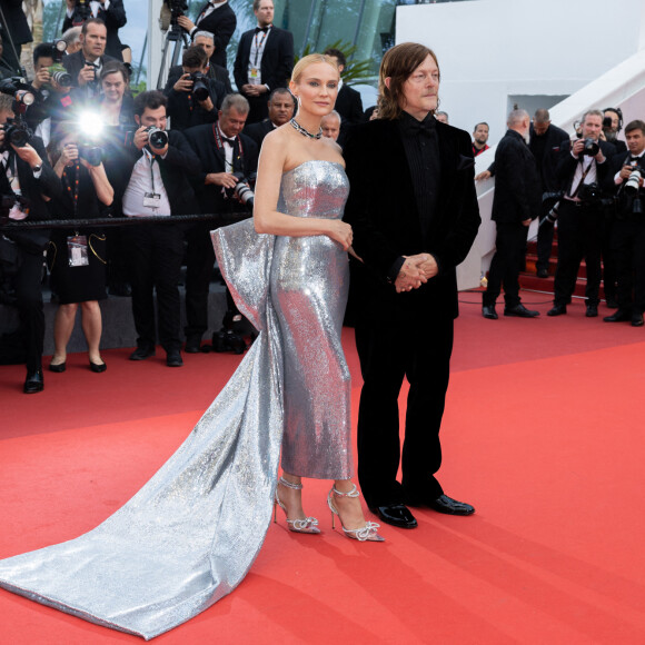 Diane Kruger et son compagnon Norman Reedus - Montée des marches pour la cérémonie de clôture du 75ème Festival International du Film de Cannes. Le 28 mai 2022 © Olivier Borde / Bestimage