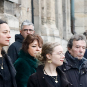 Stéphane Freiss arrivant aux obsèques de Philippe Tesson en l'église Saint-Germain des-Prés à Paris le 10 février 2023. © Christophe Clovis / Bestimage 