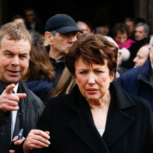 Roselyne Bachelot - Sorties des obsèques de Philippe Tesson en l'église Saint-Germain des-Prés à Paris le 10 février 2023. © Christophe Clovis / Bestimage 