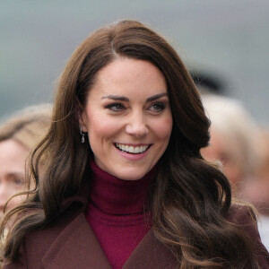 Le prince William, prince de Galles, et Catherine (Kate) Middleton, princesse de Galles, lors d'une visite du National Maritime Museum Cornwall à Falmouth, Royaume Uni, le 9 février 2023. 