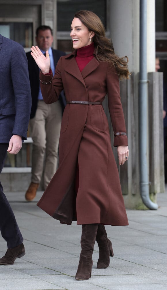 Catherine (Kate) Middleton, princesse de Galles, lors d'une visite du National Maritime Museum Cornwall à Falmouth, Royaume Uni, le 9 février 2023. 