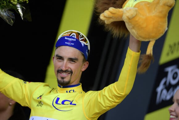 Info - Julian Alaphilippe et Marion Rousse sont parents d'un petit Nino - Julian Alaphilippe, maillot jaune - Tour de France 2019 - Etape 16 - Nîmes le 23 juillet 2019. 
